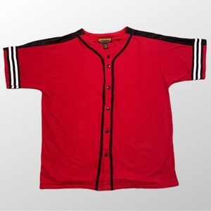 Vintage Baseball Jersey Red, black, white by Highland Outfitters